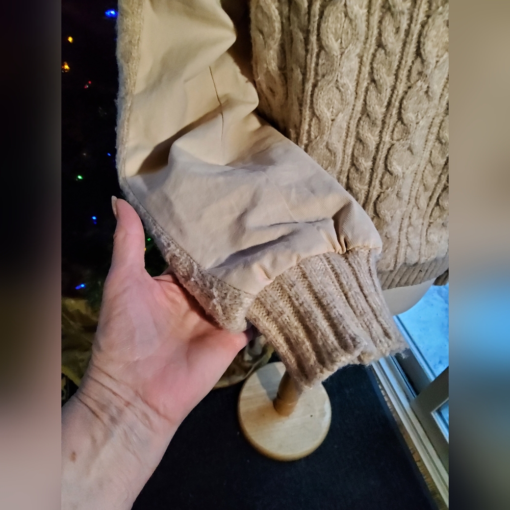 Anthropologie Beige Bomber Jacket - Picture 5 of 8